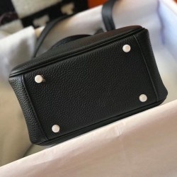 Replica Borsa Hermes Lindy Mini Pelle di vitello Clemence nera imitazioni Miglior Prezzo Borsa Hermes Lindy Mini Pelle di vitello Clemence nera Replica