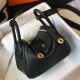 Replica Borsa Hermes Lindy Mini Pelle di vitello Clemence nera imitazioni Miglior Prezzo Borsa Hermes Lindy Mini Pelle di vitello Clemence nera Replica