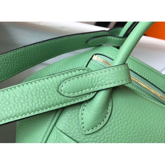 Replica Borsa Hermes Lindy Mini Clemence in pelle di vitello verde imitazioni Miglior Prezzo Borsa Hermes Lindy Mini Clemence in pelle di vitello verde Replica