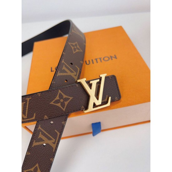 Miglior Prezzo Pari replica Cintura reversibile Louis Vuitton LV con iniziali 30 mm M0565V Tela monogramma