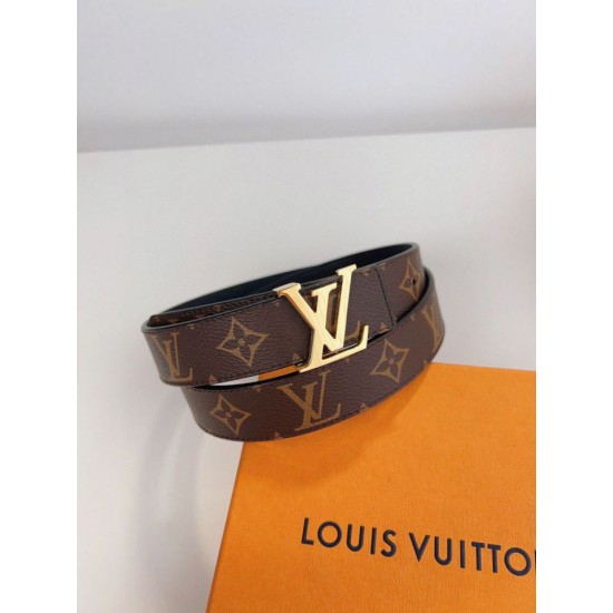 Miglior Prezzo Pari replica Cintura reversibile Louis Vuitton LV con iniziali 30 mm M0565V Tela monogramma