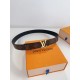 Miglior Prezzo Pari replica Cintura reversibile Louis Vuitton LV con iniziali 30 mm M0565V Tela monogramma