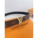 Miglior Prezzo Pari replica Cintura reversibile Louis Vuitton LV con iniziali 30 mm M0565V Tela monogramma