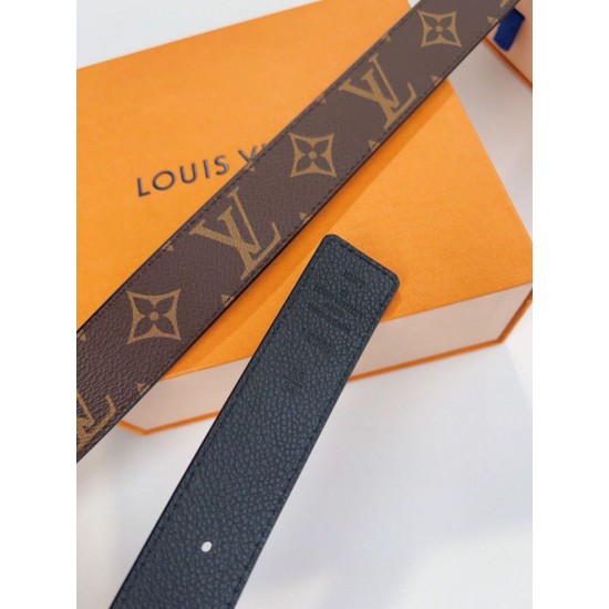 Miglior Prezzo Pari replica Cintura reversibile Louis Vuitton LV con iniziali 30 mm M0565V Tela monogramma