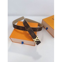 Cintura reversibile Louis Vuitton LV con iniziali 30 mm M0646V Tela monogramma Cintura reversibile Louis Vuitton LV con iniziali 30 mm M0646V Tela monogramma