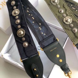 Replica falso Tracolla Dior Tela ricamata mimetica blu imitazioni Miglior Prezzo falso Tracolla Dior Tela ricamata mimetica blu Replica