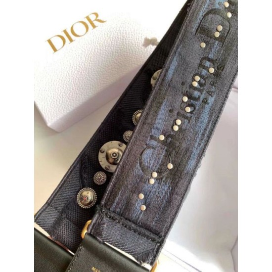 Replica falso Tracolla Dior Tela ricamata mimetica blu imitazioni Miglior Prezzo falso Tracolla Dior Tela ricamata mimetica blu Replica
