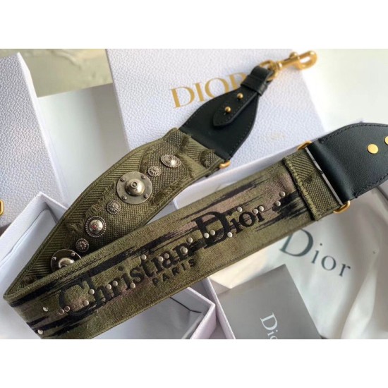 Replica falso Tracolla Dior Camouflage Tela ricamata Verde imitazioni Miglior Prezzo falso Tracolla Dior Camouflage Tela ricamata Verde Replica