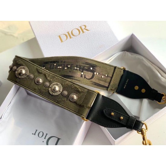 Replica falso Tracolla Dior Camouflage Tela ricamata Verde imitazioni Miglior Prezzo falso Tracolla Dior Camouflage Tela ricamata Verde Replica