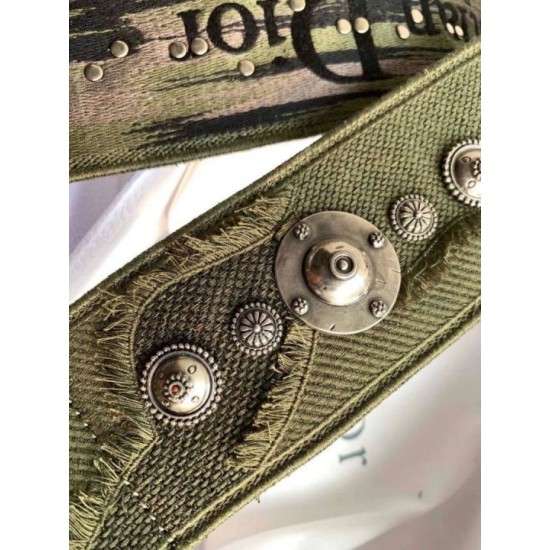 Replica falso Tracolla Dior Camouflage Tela ricamata Verde imitazioni Miglior Prezzo falso Tracolla Dior Camouflage Tela ricamata Verde Replica
