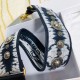 Miglior Prezzo falso Tracolla Dior con ricamo Tie Dior multicolore blu Replica