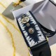 Miglior Prezzo falso Tracolla Dior con ricamo Tie Dior multicolore blu Replica