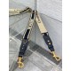 Replica Tracolla regolabile Dior con ricamo ad anello Tela Blu imitazioni Miglior Prezzo Tracolla regolabile Dior con ricamo ad anello Tela Blu Replica
