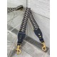 Miglior Prezzo falso Tracolla Dior Regolabile con Anello Ricamo Obliquo Blu Replica