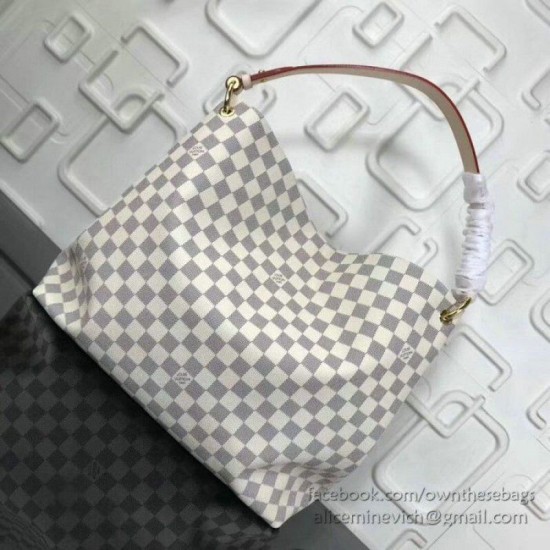 Riproduzione Fedele Graceful MM Damier Azur Canvas Rose Ballerine N42233 imitazioni Replica Alta Qualità Graceful MM Damier Azur Canvas Rose Ballerine N42233