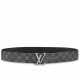 Dupe LV Initiales 40MM Cintura reversibile Damier Graphite M0213Q imitazioni perfette Replica LV Initiales 40MM Cintura reversibile Damier Graphite M0213Q Griffate