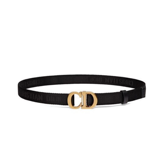 Cloni Firmate Alta gamma replica Cintura in nylon a sella da donna Christian Dior nera imitazioni