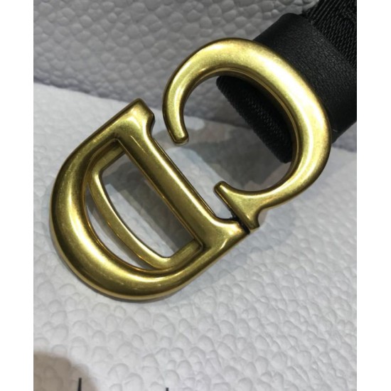 Cloni Firmate Alta gamma replica Cintura in nylon a sella da donna Christian Dior nera imitazioni
