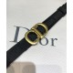 Cloni Firmate Alta gamma replica Cintura in nylon a sella da donna Christian Dior nera imitazioni