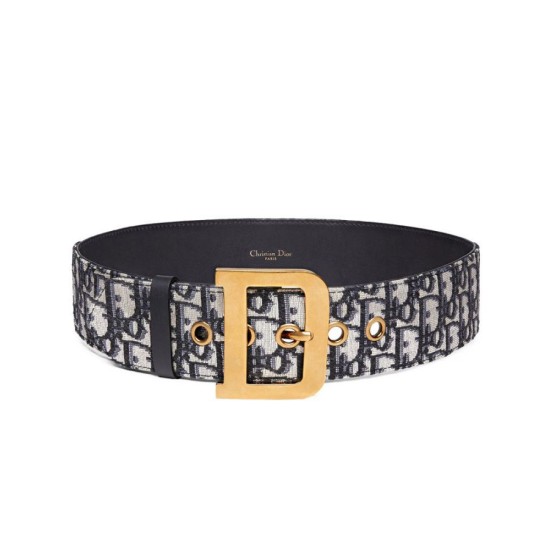 Cintura Christian Dior Diorquake Dior Oblique da donna blu scuro Dupe Perfetta Cloni Firmate Cintura Christian Dior Diorquake Dior Oblique da donna blu scuro imitazioni