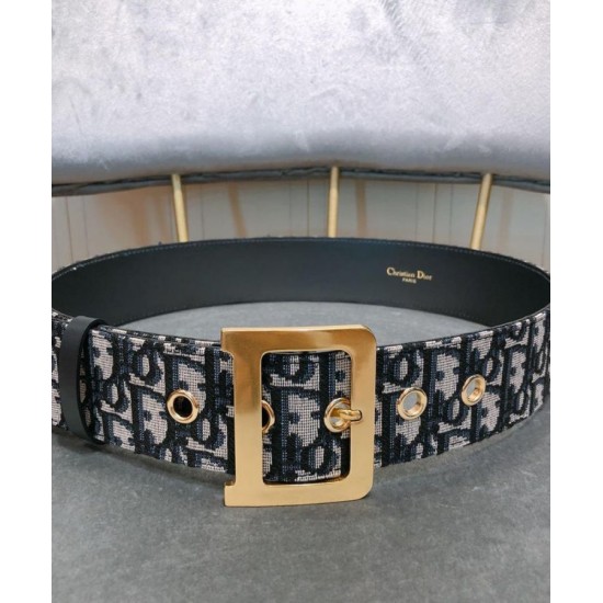 Cintura Christian Dior Diorquake Dior Oblique da donna blu scuro Dupe Perfetta Cloni Firmate Cintura Christian Dior Diorquake Dior Oblique da donna blu scuro imitazioni