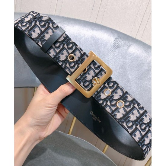 Cintura Christian Dior Diorquake Dior Oblique da donna blu scuro Dupe Perfetta Cloni Firmate Cintura Christian Dior Diorquake Dior Oblique da donna blu scuro imitazioni