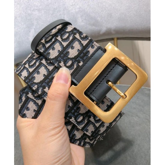 Cintura Christian Dior Diorquake Dior Oblique da donna blu scuro Dupe Perfetta Cloni Firmate Cintura Christian Dior Diorquake Dior Oblique da donna blu scuro imitazioni