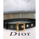 Cintura in pelle di vitello Diorquake Christian Dior da donna nera Dupe Perfetta Cloni Firmate Cintura in pelle di vitello Diorquake Christian Dior da donna nera imitazioni
