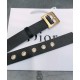 Cintura in pelle di vitello Diorquake Christian Dior da donna nera Dupe Perfetta Cloni Firmate Cintura in pelle di vitello Diorquake Christian Dior da donna nera imitazioni