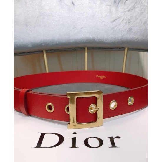 Cintura Christian Dior da donna in pelle di vitello Diorquake rossa Dupe Perfetta Cloni Firmate Cintura Christian Dior da donna in pelle di vitello Diorquake rossa imitazioni