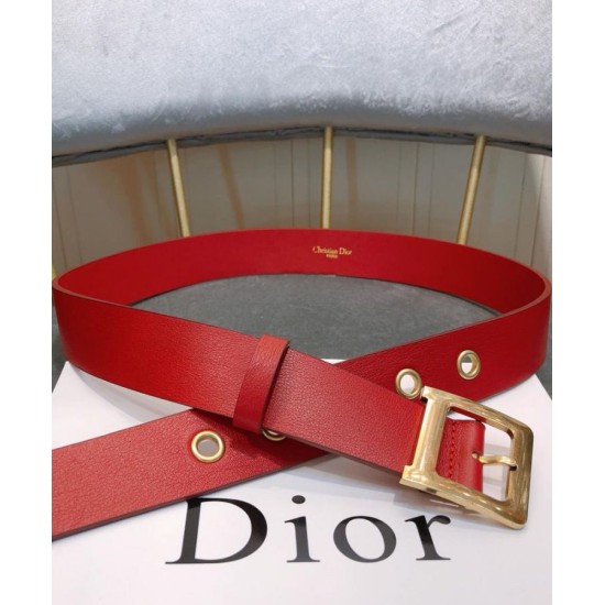 Cintura Christian Dior da donna in pelle di vitello Diorquake rossa Dupe Perfetta Cloni Firmate Cintura Christian Dior da donna in pelle di vitello Diorquake rossa imitazioni