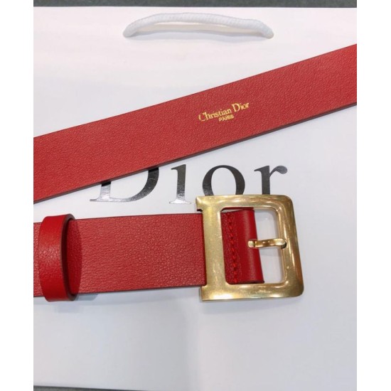 Cintura Christian Dior da donna in pelle di vitello Diorquake rossa Dupe Perfetta Cloni Firmate Cintura Christian Dior da donna in pelle di vitello Diorquake rossa imitazioni
