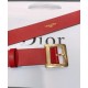 Cintura Christian Dior da donna in pelle di vitello Diorquake rossa Dupe Perfetta Cloni Firmate Cintura Christian Dior da donna in pelle di vitello Diorquake rossa imitazioni