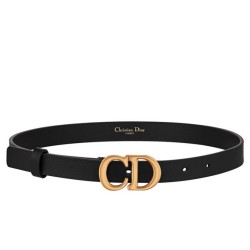 Cloni Firmate replica Cintura in pelle di vitello Saddle Christian Dior Nera imitazioni