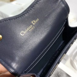 Portafoglio Christian Dior Oblique Saddle Blu scuro Dupe Perfetta Cloni Firmate Portafoglio Christian Dior Oblique Saddle Blu scuro imitazioni