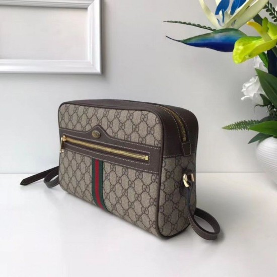 Riproduzione Fedele Borsa Replica a spalla piccola Ophidia GG Supreme 517080 Marrone imitazioni Replica Alta Qualità Borsa 1:1 a spalla piccola Ophidia GG Supreme 517080 Marrone