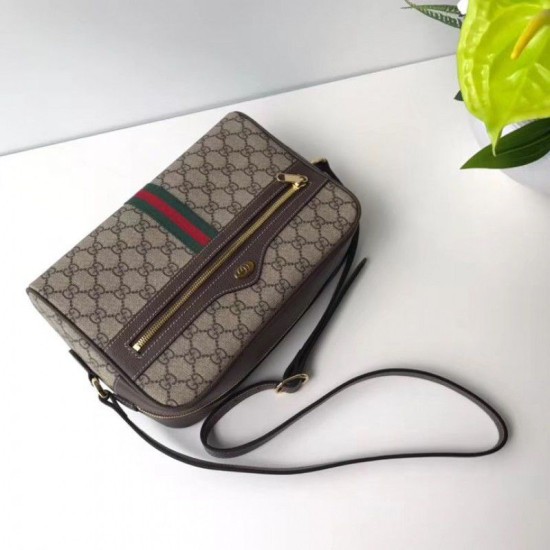 Riproduzione Fedele Borsa Replica a spalla piccola Ophidia GG Supreme 517080 Marrone imitazioni Replica Alta Qualità Borsa 1:1 a spalla piccola Ophidia GG Supreme 517080 Marrone
