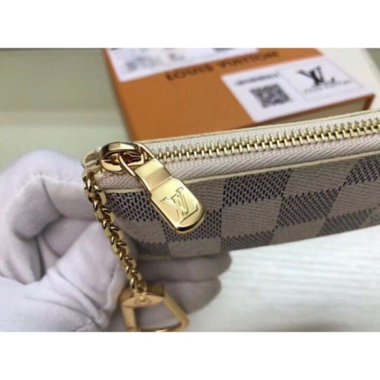 Riproduzione Fedele replica Portachiavi Damier Azur N62659 imitazioni Replica Alta Qualità Portachiavi Damier Azur N62659