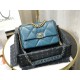 Replica Borsa Large 19 in lana tweed con patta AS1162 AS1160 Blu Outlet Borsa Large 19 in lana tweed con patta AS1162 AS1160 Blu imitazioni perfette