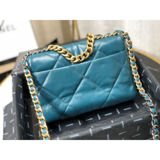 Replica Borsa Large 19 in lana tweed con patta AS1162 AS1160 Blu Outlet Borsa Large 19 in lana tweed con patta AS1162 AS1160 Blu imitazioni perfette