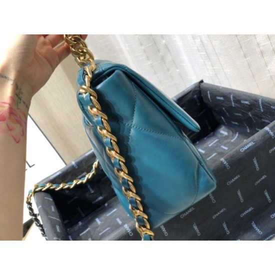 Replica Borsa Large 19 in lana tweed con patta AS1162 AS1160 Blu Outlet Borsa Large 19 in lana tweed con patta AS1162 AS1160 Blu imitazioni perfette