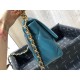 Replica Borsa Large 19 in lana tweed con patta AS1162 AS1160 Blu Outlet Borsa Large 19 in lana tweed con patta AS1162 AS1160 Blu imitazioni perfette