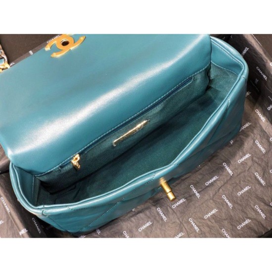 Replica Borsa Large 19 in lana tweed con patta AS1162 AS1160 Blu Outlet Borsa Large 19 in lana tweed con patta AS1162 AS1160 Blu imitazioni perfette