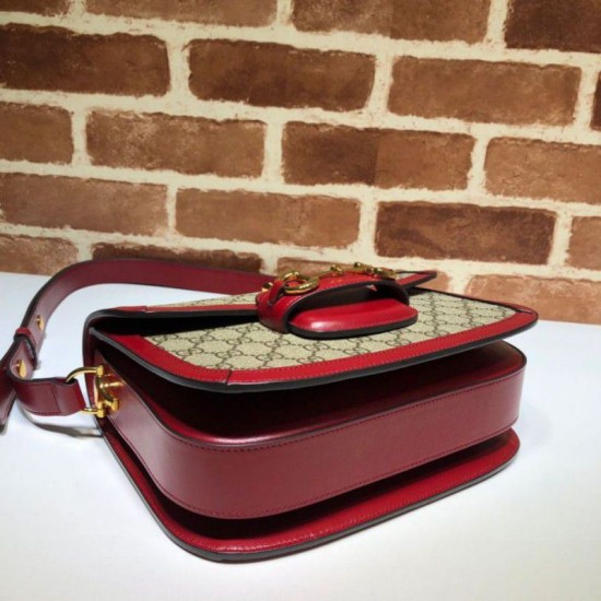 Replica Borsa a spalla piccola 1955 Horsebit 602204 rossa Outlet Borsa a spalla piccola 1955 Horsebit 602204 rossa imitazioni perfette