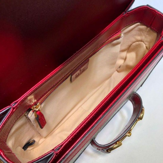 Replica Borsa a spalla piccola 1955 Horsebit 602204 rossa Outlet Borsa a spalla piccola 1955 Horsebit 602204 rossa imitazioni perfette