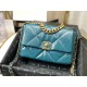 Replica Borsa Large 19 in lana tweed con patta AS1162 AS1160 Blu Outlet Borsa Large 19 in lana tweed con patta AS1162 AS1160 Blu imitazioni perfette
