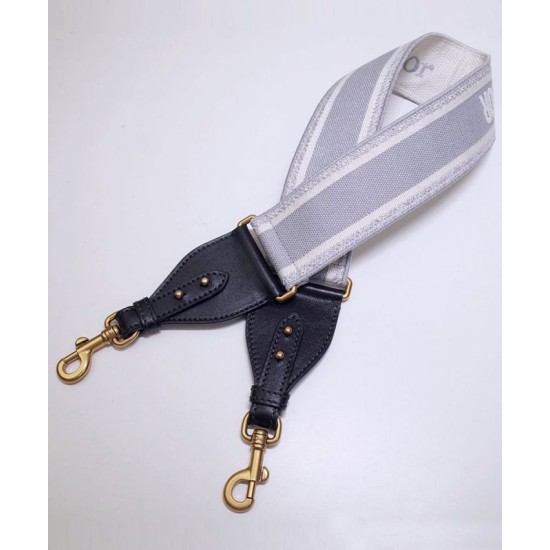 Dupe Alta gamma replica Cinturino ricamato Christian Dior 'Christian Dior' grigio imitazioni perfette Replica Alta gamma Cinturino ricamato Christian Dior 'Christian Dior' grigio Griffate