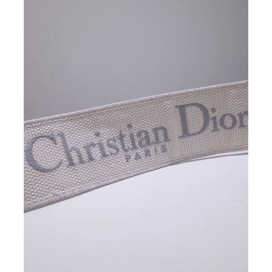 Dupe Alta gamma replica Cinturino ricamato Christian Dior 'Christian Dior' grigio imitazioni perfette Replica Alta gamma Cinturino ricamato Christian Dior 'Christian Dior' grigio Griffate