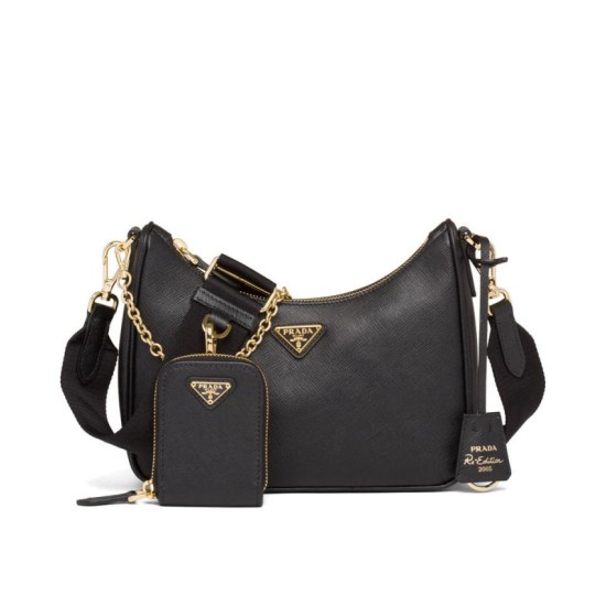 Dupe Borsa Prada Re-Edition 2005 in pelle Saffiano 1BH204 Nera imitazioni perfette Replica Borsa Prada Re-Edition 2005 in pelle Saffiano 1BH204 Nera Griffate
