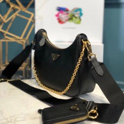 Replica Borsa Prada Re-Edition 2005 in pelle Saffiano 1BH204 Nera Griffate